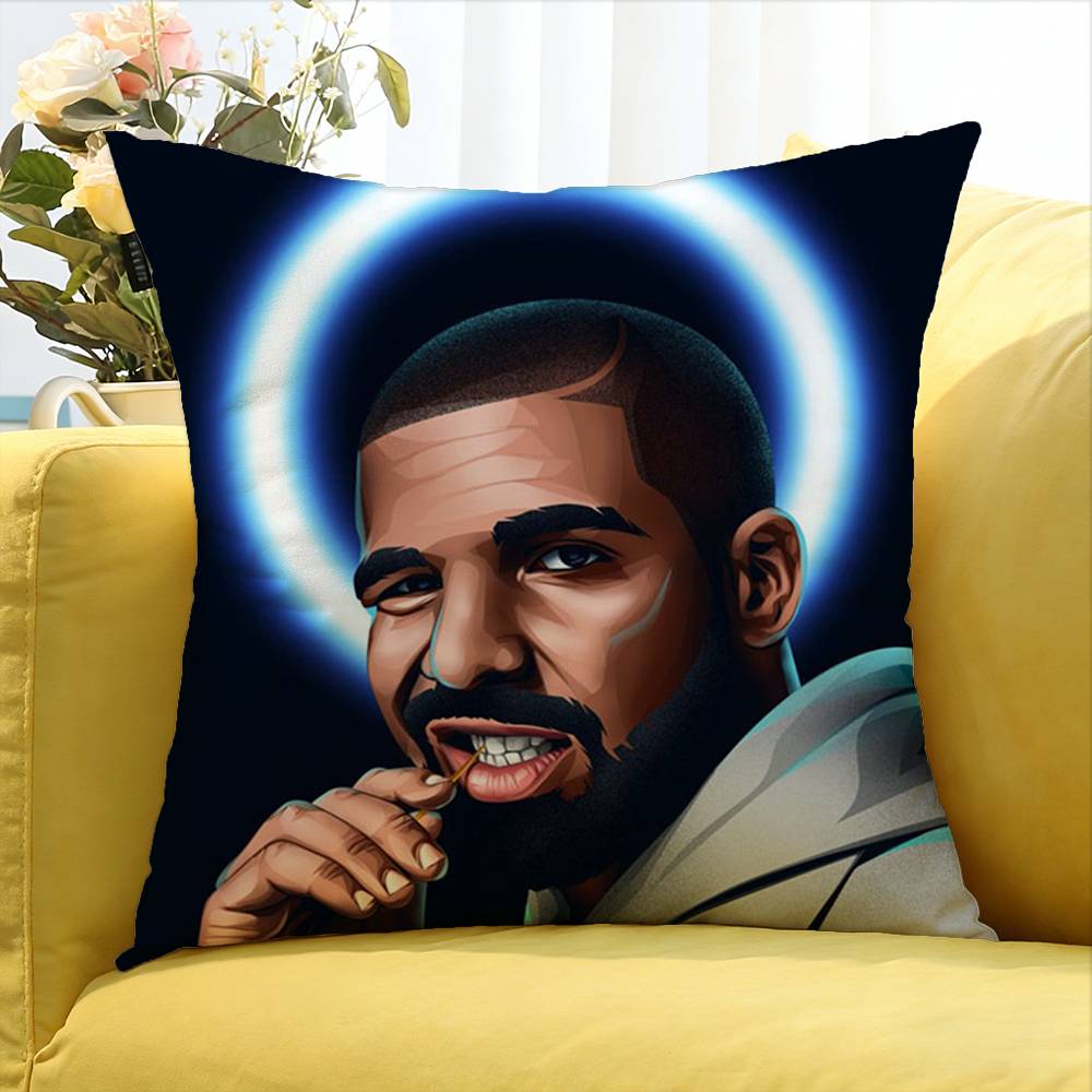 Rapper D-Drake World Various Sizes Square Pillow Case For Car Home Bedchamber Decor