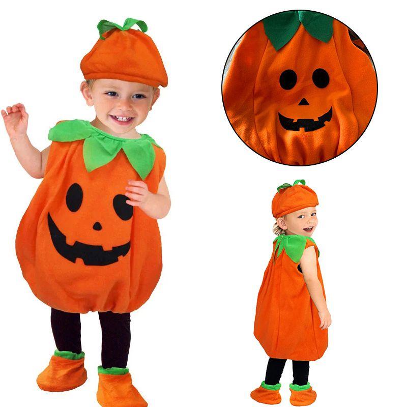 Adorable Kid Halloween Pumpkin Costume Set For Toddler Baby Cosplay Fun