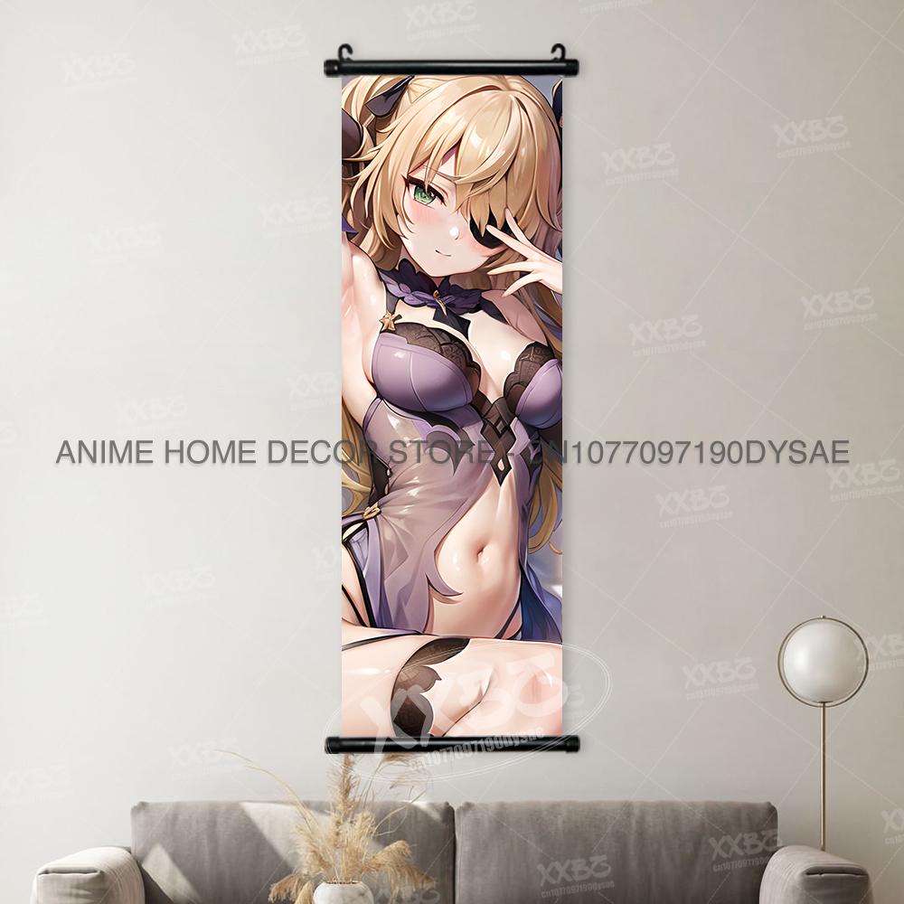 Genshin Impact Game Posters Xiangling Scrolls Picture Yaoyao Decorative Paintings Yun Jin Anime Home Decor Layla Wall Artwork