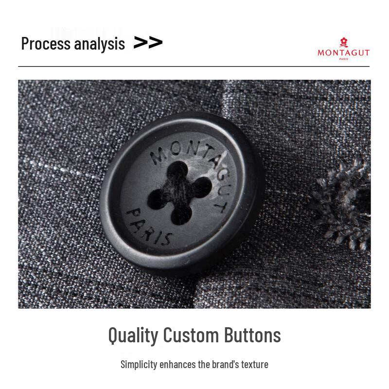 MONTAGUT Men's Lightweight Business Striped Straight-Leg Dress Pants