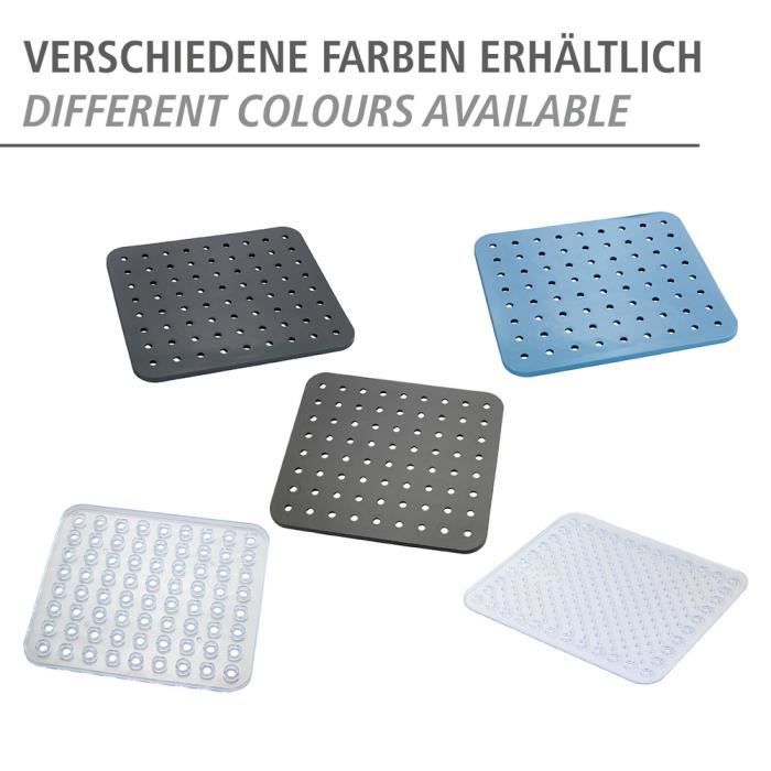 Wenko fond d'évier cristal, tapis d'évier de protection contre les rayures, protection vaisselle, plastique, 27,5 x 31 cm, gris