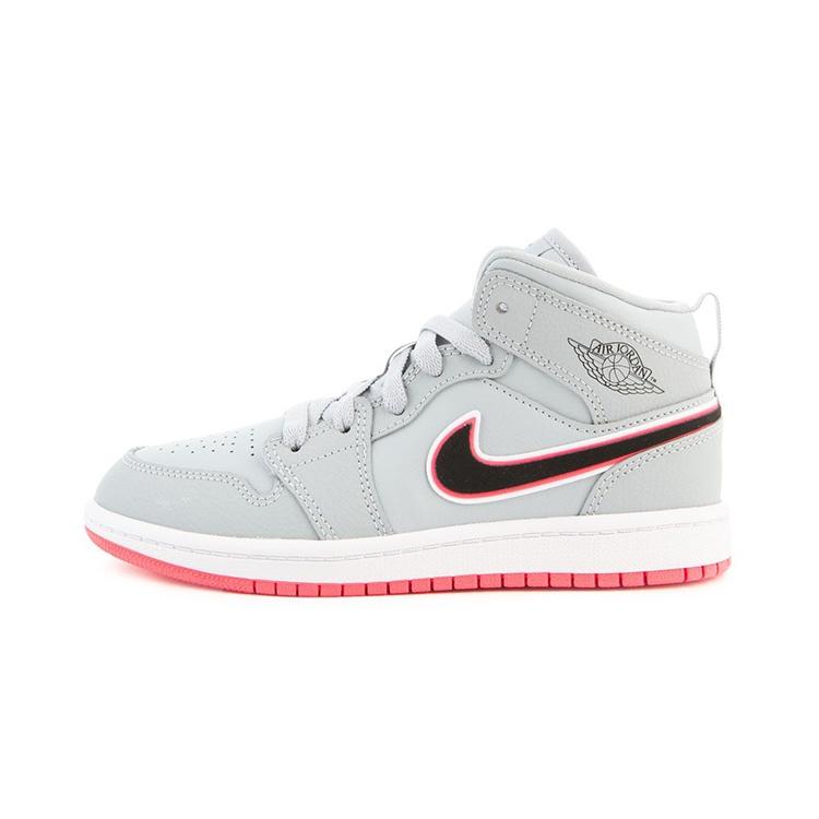 (PS) Air Jordan 1 Mid Grey Red Kids 640737-060 EU 35