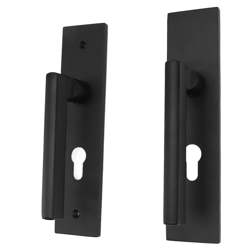 Aluminum Alloy Door Handleset Easy To Install Black Universal Comfortable Grip Door Locksets for