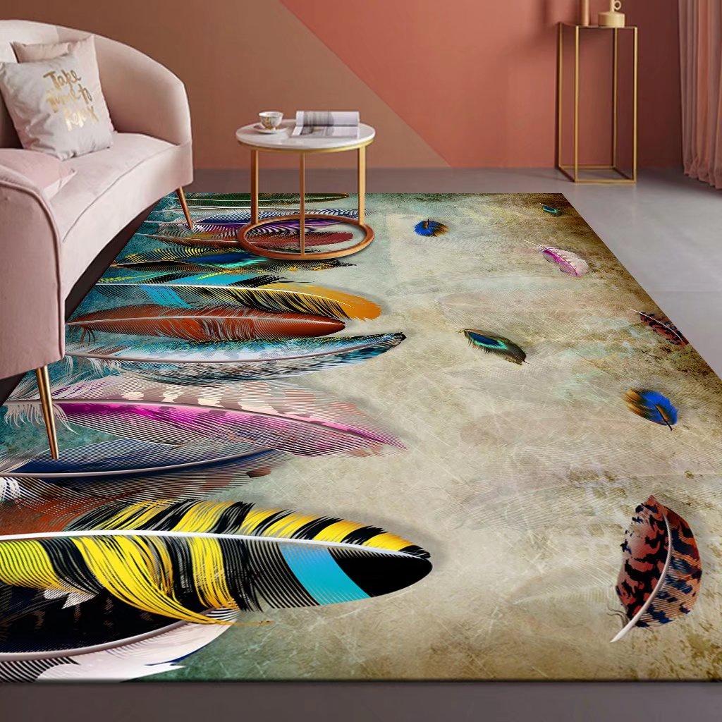 3D Art Pattern Print Carpet Modern Living Room Carpets Lounge Sofa Decoration Rug Soft Comfortable Bedroom Bedside Floor Mat