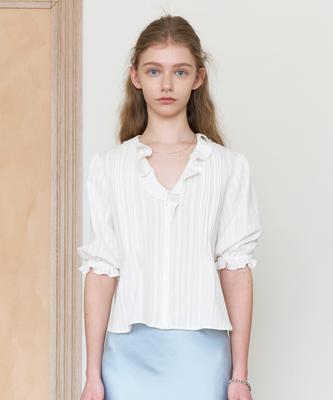 Tudument Cotton Ruffle Blouse_Off White