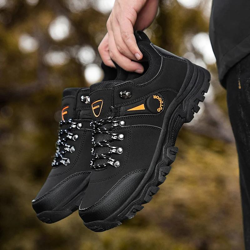 Fashion Men's Mountaineering Shoes Casual Comfortable Travel Hiking Outdoor Running Shoes Student Lace Up Walking Sneakers Zapatillas