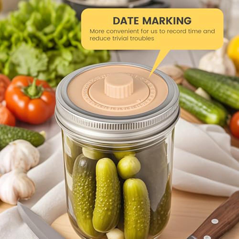 1 ks Chytrá silikonová víčka Jednosměrný ventil Potravinářský Automaticky odvzdušňovací ventil Fermentační víčka na kysané zelí Fermentovaný kuchyňský nástroj