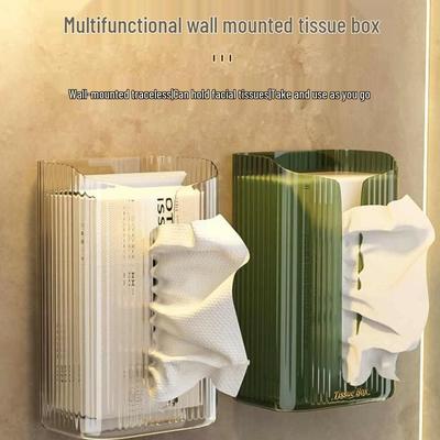 Boîte à mouchoirs murale pour salle de bain, cuisine et toilettes - Distributeur de mouchoirs et de serviettes pour le visage à l'envers