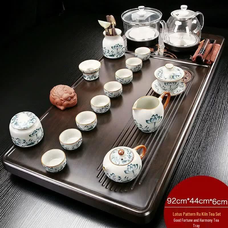 Jiakangming Fully Automatic Solid Wood Kung Fu Tea Set
