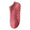 New Women's Slouch Socks Women Thickened Coral Fleece Warm Indoor Floor Silicone Non-slip Invisible Cotton Boat Socks Hipster