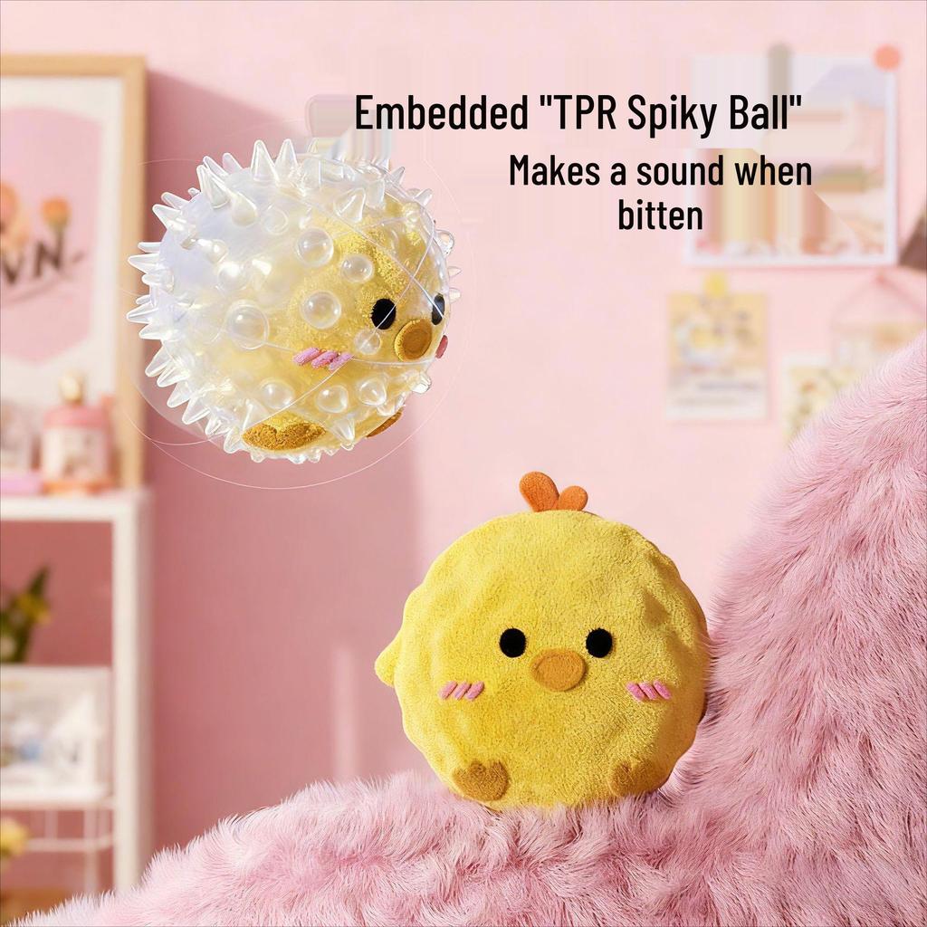 Cross-Border Dog Spike Squeaky Ball - Teeth Cleaning Chew Toy & Stress Relief