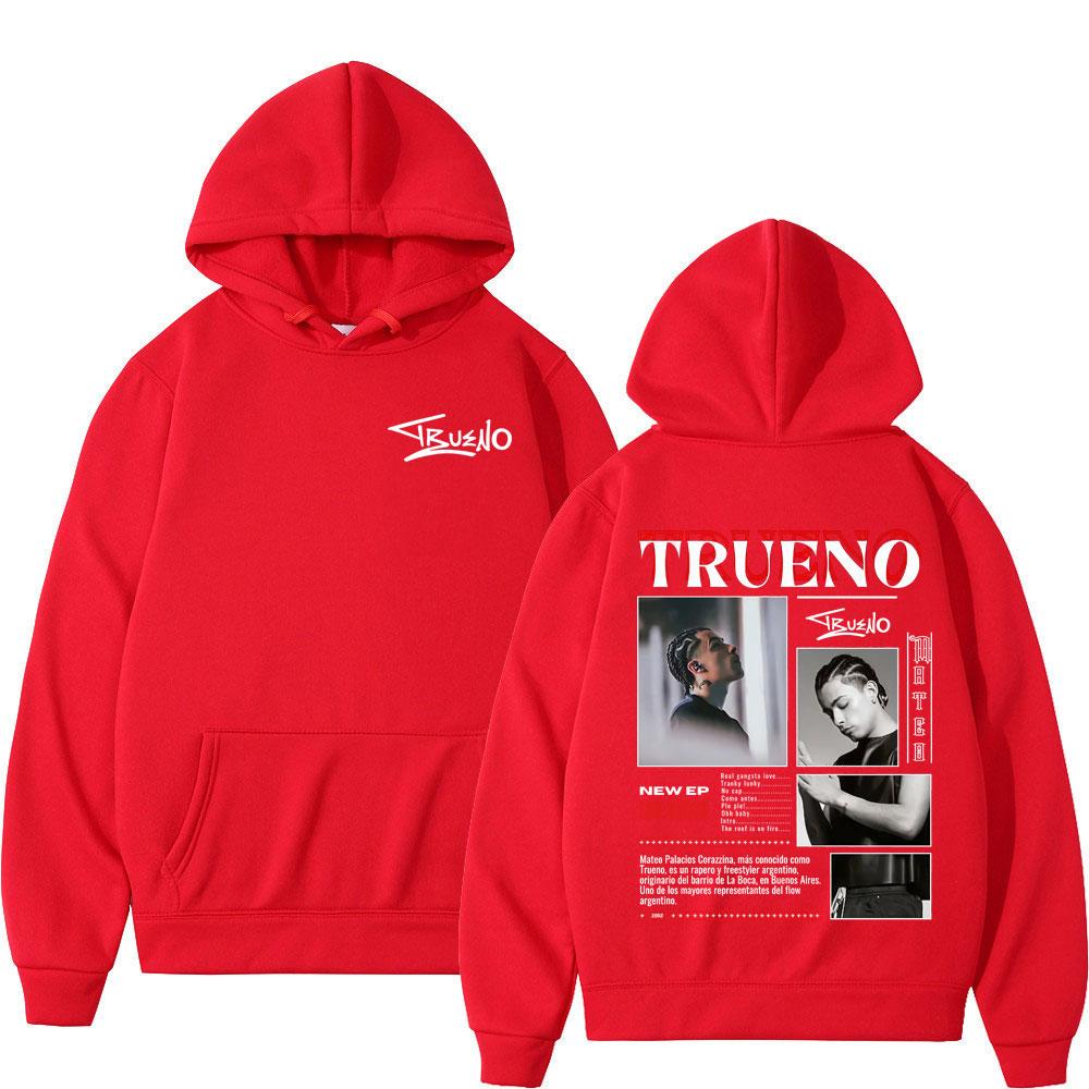 Rapper Trueno Album Tour 2025 Hoodie Gothique Punk Hiver Manches Longues Épais Hip-hop Pull Homme Femme Sweat-shirts à Capuche Vintage