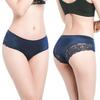 Seamless Underwear for Women Silky Invisible Hipster Briefs Mid Rise Lace Satin Stretch Bikini Panties