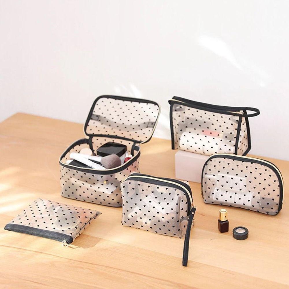 

Черная прозрачная сетчатая косметичка большой емкости, пенал, косметичка, косметичка, косметичка