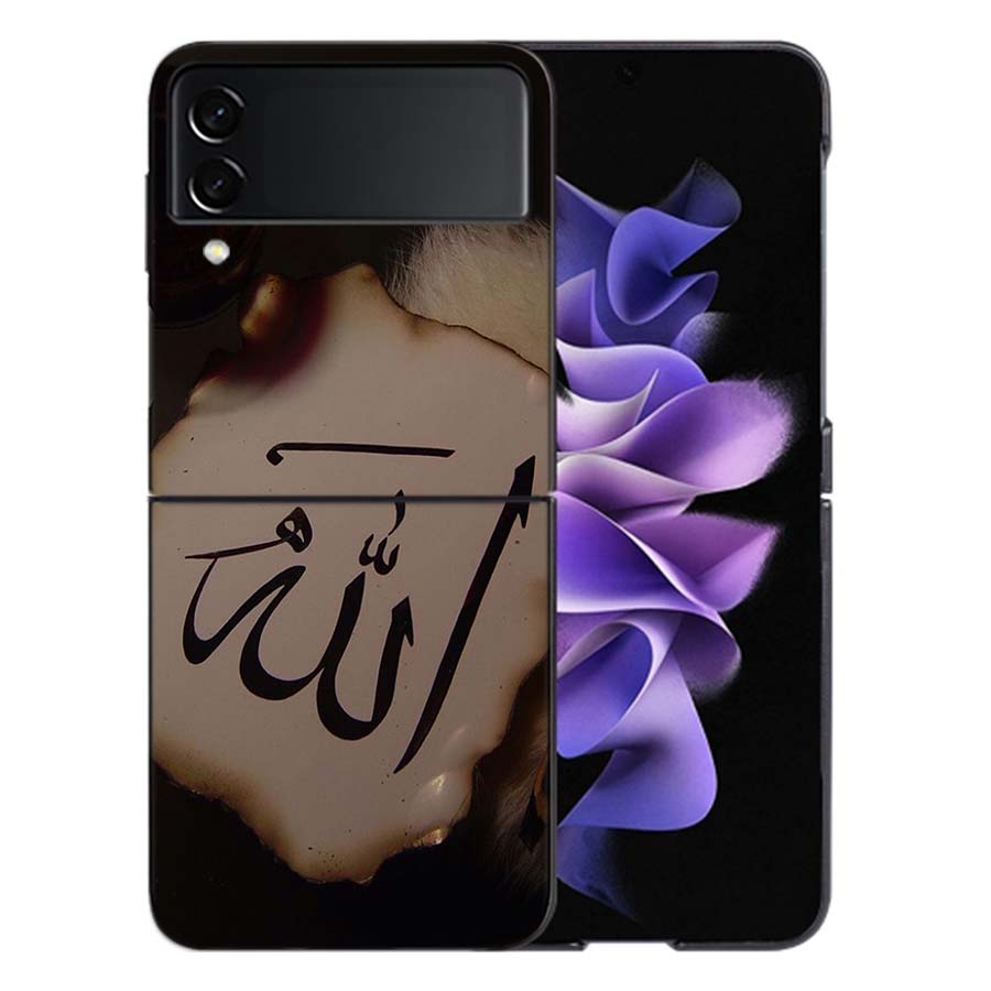 Trendy Simple God Coque For Samsung Z Flip7 6 Galaxy Case Shockproof Z Flip5 Z Flip3 4 5G Hard Cover Phone TPU PC Hard Funda