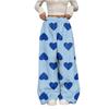 Women's Casual And Fashionable Printed Elastic Waist Loose Wide Leg Pants