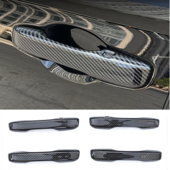 Carbon Fiber Exterior Car Door Handles Cover Trim For Honda Accord