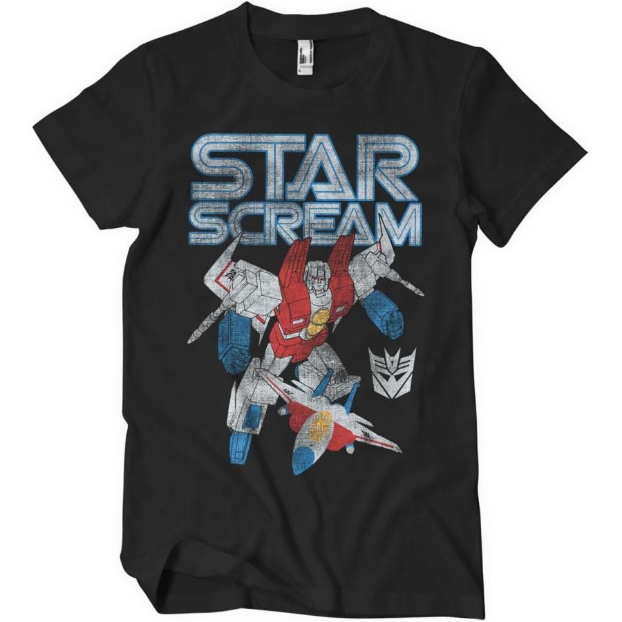 

Transformers Officially Licensed Starscream Washed Mens T-Shirt (Black), XX-Large XXXXXL різнокольоровий