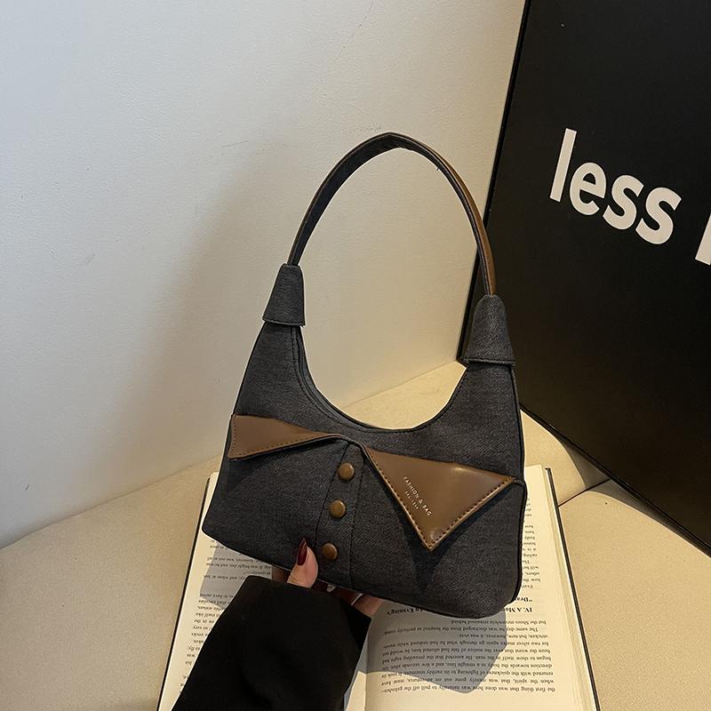 Niche Design, High-end Feel, Contrasting Color Buttons, Underarm Bag, Versatile Commuting Shoulder Bag, Handbag