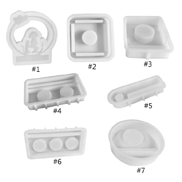 Tealight Base Silicones Molds for Gypsum Decorations, Wreath Silicones Molds