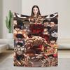 B-Baki H-Hanmas Soft Blanket  Travel Plush Throw Blanket Graphic Home Decor Flannel Bedspread Sofa Bed Cover
