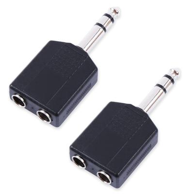 Stereo Standard Plug Distribution Plug Conversion Plug Standard Plug Stereo Standard Jack [Stereo 6.35mm (male) 6.35mm (female/2 Ports)] [QUDCK]