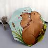 Capybara Themed Travel Umbrella 8 Ribs Automatic Opening and Closing,Portable Folding Design,Compact and Stylish Umbrella Suitable for Out