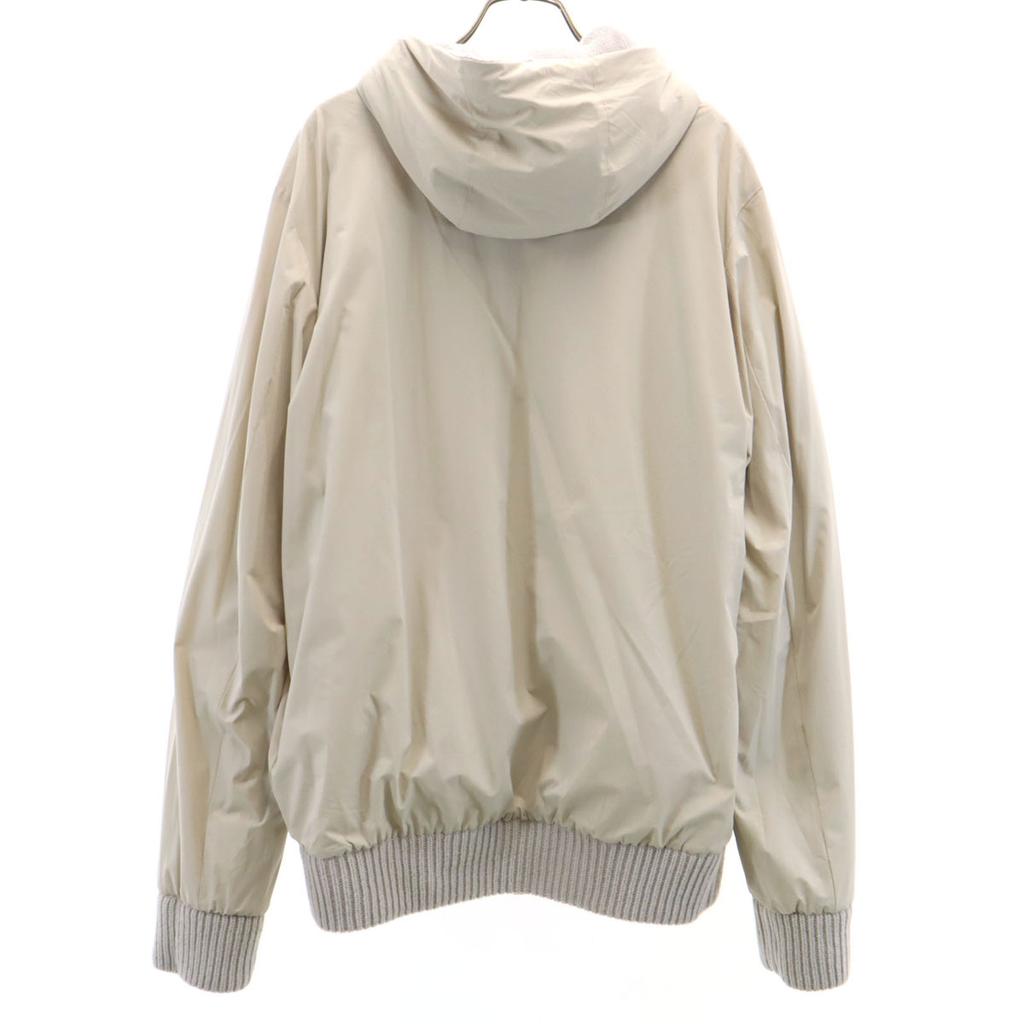 Herno wool Long sleeve reversible knit Zip hoodie 50 gray Men's Used