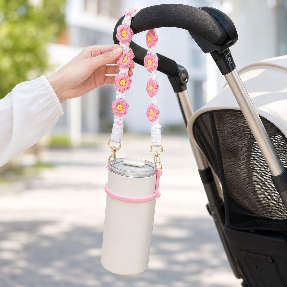 Silicone Cup Carrier Strap Polyester Water Bottle Strap Portable Tumbler Carrying Strap Walking