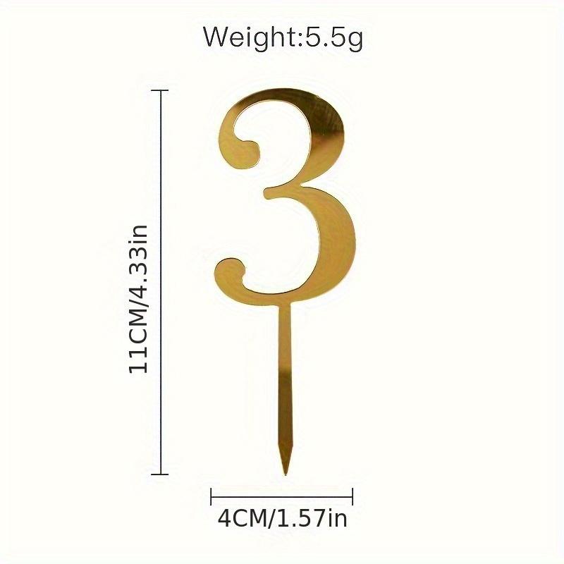 Toppere Numere Perfecte pentru Petreceri de Nuntă și Aniversare - Decorațiuni Atractive pentru Masa de Desert Acrilic Auriu Elegant Ziua de Naștere a Părinților