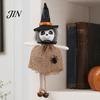 Hochwertige Hexenfigur Halloween Hängedekoration, Gruselige Kürbis-/Geist-/Hexen-/Schwarze Katze Puppe Ornament mit Strapazierfähigem Jute-Rock für Spukhaus