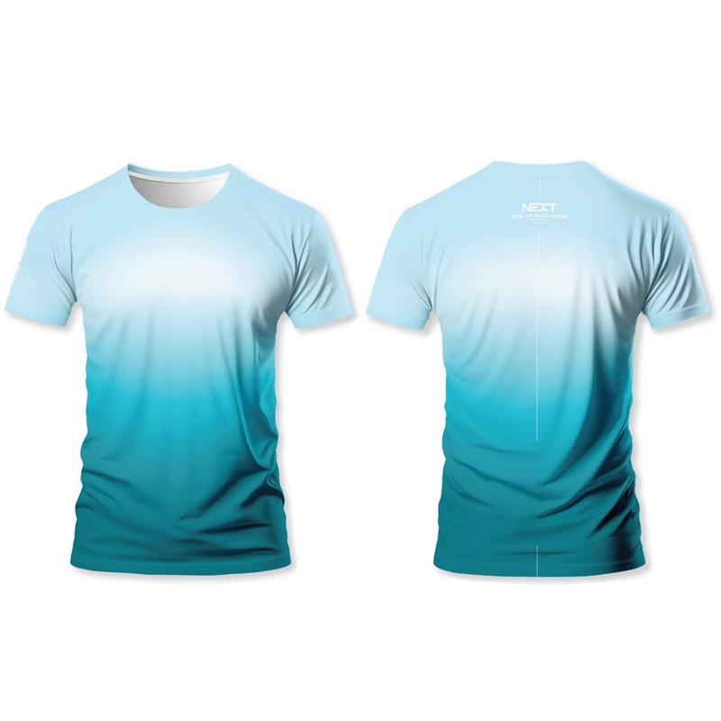 Colorful Gradient Graphic Sports T Shirts Summer Fashion Streetwear 3D Printed Fitness T-shirts Loose Breathable Unisex Tees