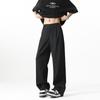 New Trousers Men's Black Summer Ice Silk Straight Casual Trousers Versatile Suit Pants Men's Loose Pants