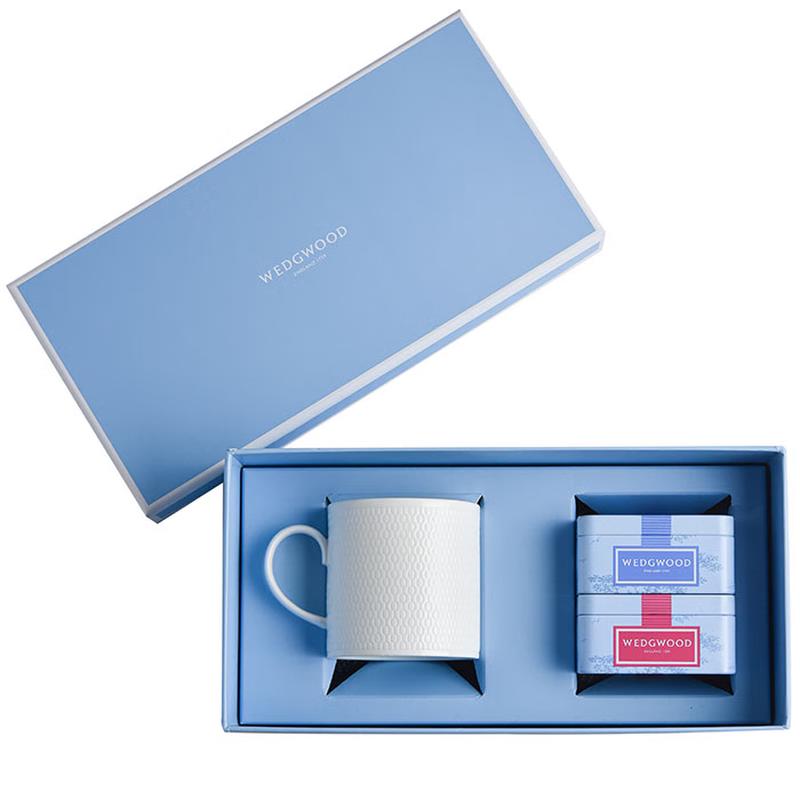 Wedgwood Geometric Mug & Portable Tea Caddy Gift Set