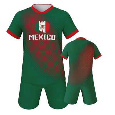 Mexico Soccer Jersey Kit Youth Football Training Uniform Football Team Shirt Fans Gift