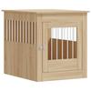 VidaXL Meuble de Cage pour Chiens, Niche pour Chiens avec Porte Verrouillable, Maison pour Chien, Table d'Appoint, Chêne 838332