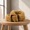 Versatile Design Faux Fur Waistband Pin Buckle Vintage Waist Seal Punk Fluffy Waist Belt  Unisex