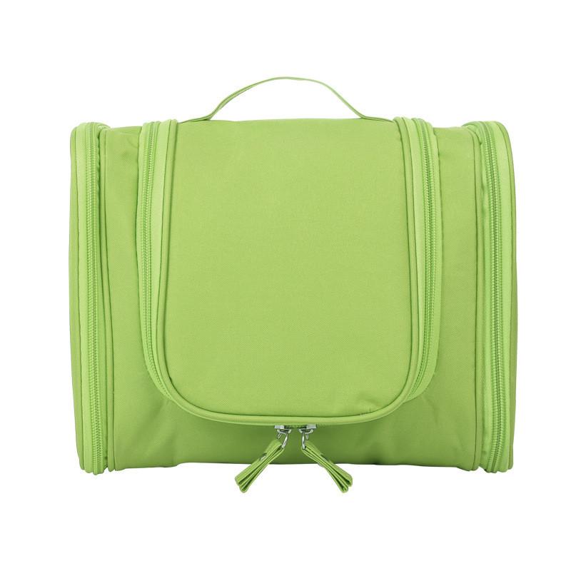 Travel Toiletry Bag With Hanging Hook And Dual Zippers For Bathroom Organization
