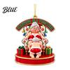 Holiday Party Decor 2D Couple Santa Pattern Hanging Ornament Acrylic Decorative Christmas Tree Accessories Charms with Lanyard Xmas Pendants