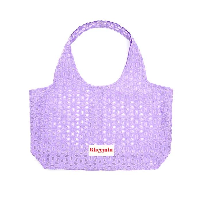Flower jacquard shopper - LAVENDER