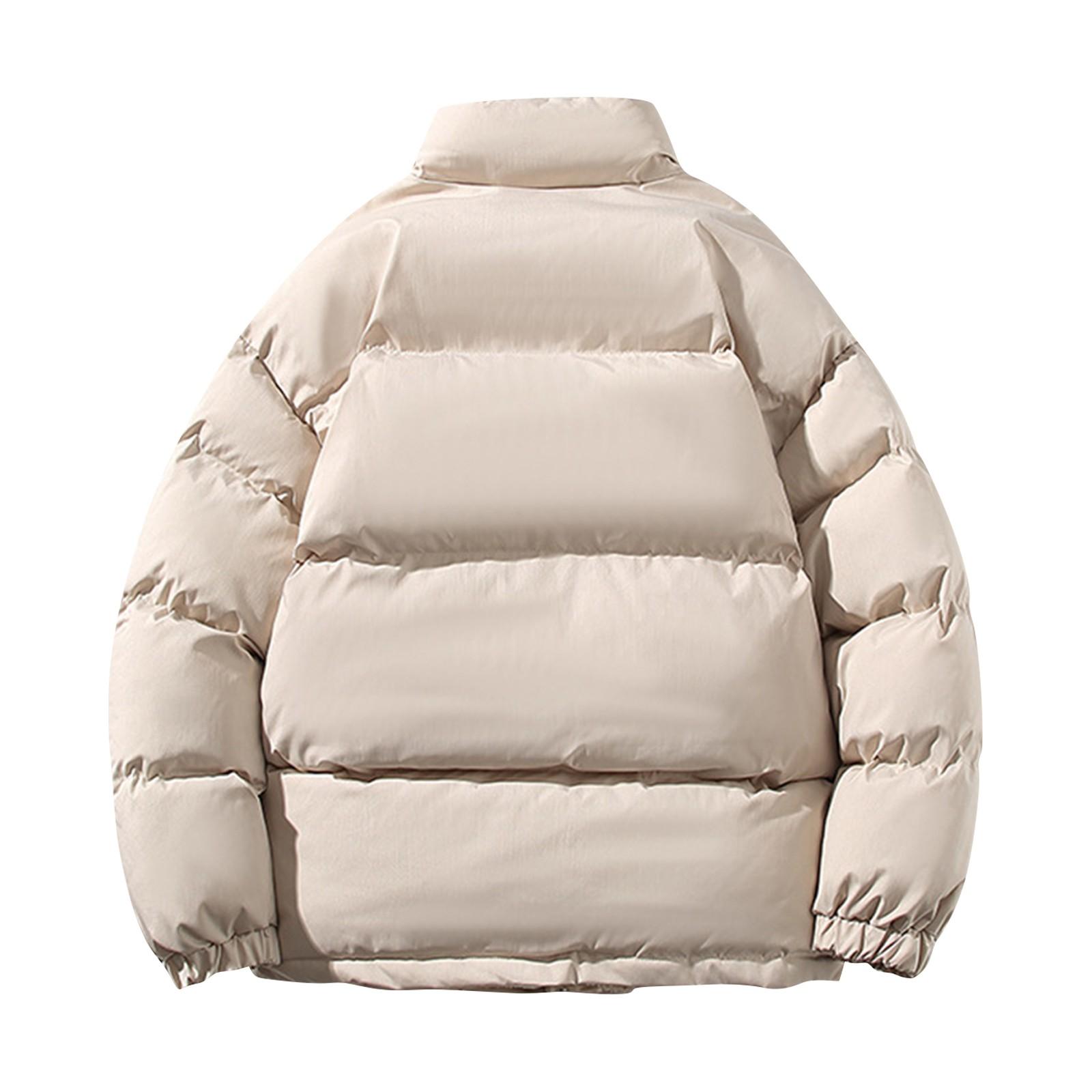 Зимняя мужская плюшевая куртка с однотонным воротником — фото 4