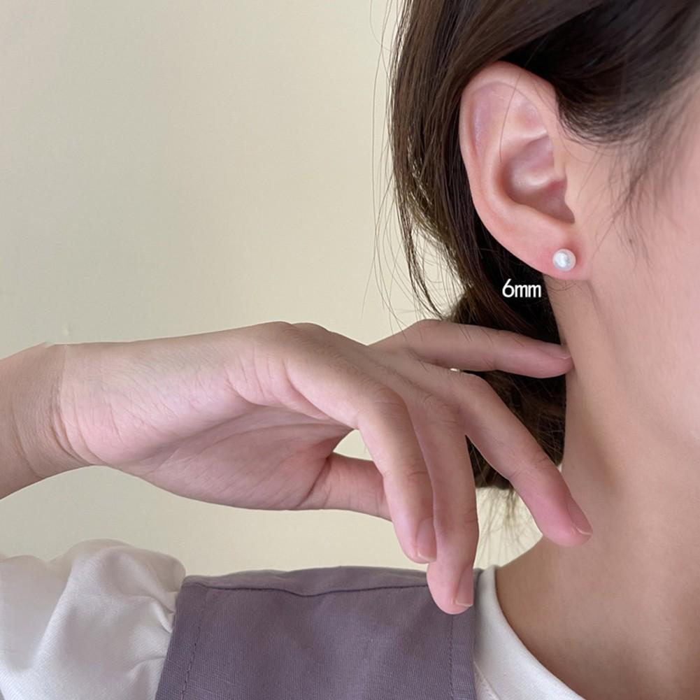 Plastic Resin Temperament White Womens Fashion Earrings Suit