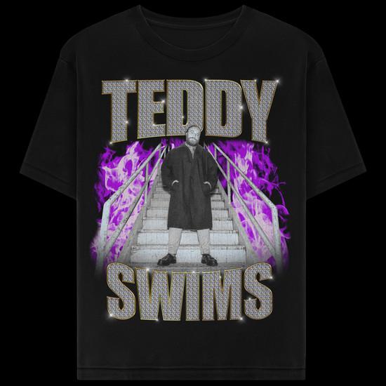 Retro Teddy Plavecké Tričko Nové Černé Bavlna Všechny Velikosti S5XL Dárek Fanoušci 7HRC84 Unisex Tričko