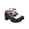 New Medium Heel Thick Heel Sweet Bow with Light Mouth Single Shoes T-shaped Shoes Parent-child Shoes