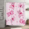 Cute Pink Teddy Bear Shower Curtain for Bathroom Decor Home Decor Accessories Supplies on