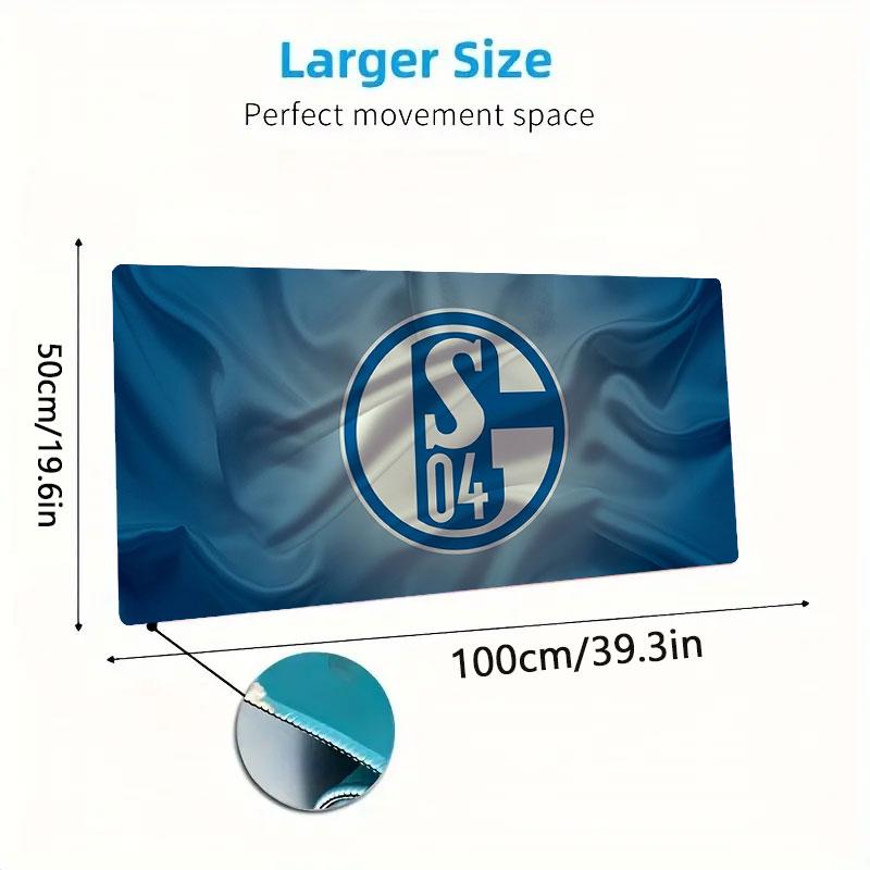 FC Schalke 04 Large Size Mouse Pad Large Gaming Table Cushion Non-slip Laptop Tablet Big Mousepad XXL Mat Mini PC Playmat With Lock edge