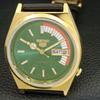 SEIKO 5 AUTOMATIC VINTAGE REFURBISHED 6309A JAPAN MENS GREEN WATCH a440704-4