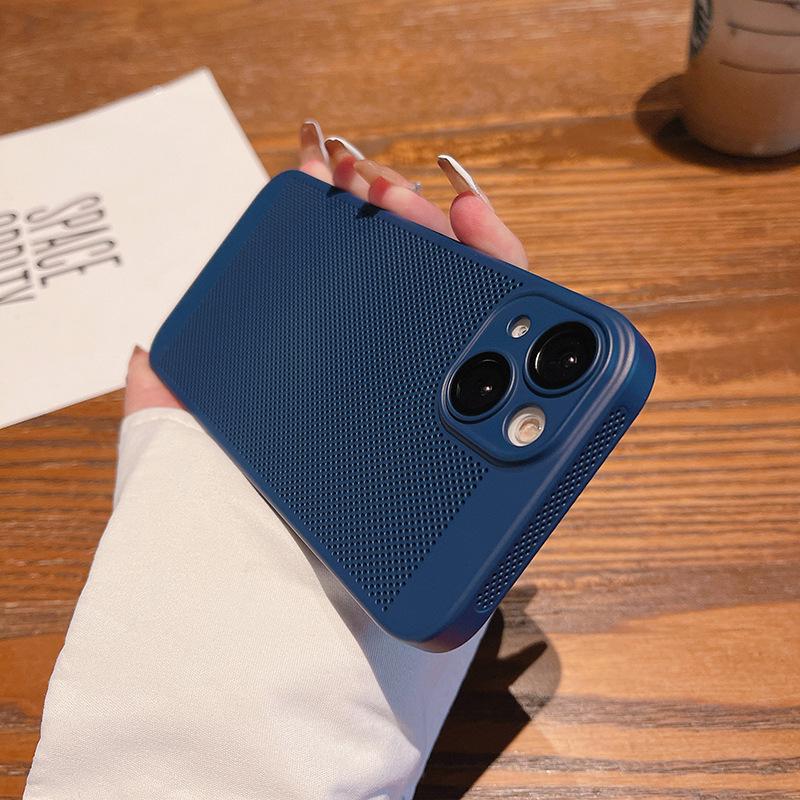 Applicable To Apple 14promax Phone Case Mesh Heat Dissipation Holes, IPhone 13/12 Full Package 11 Anti-drop Xr