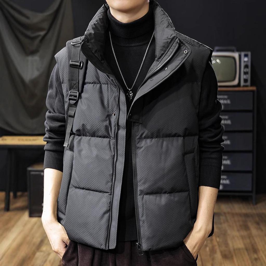 Men's 2025 American Style High Loft Down Vest - Thickened and Fluffy for Winter Warmth