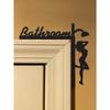 Black Wooden Bathroom Door Frame Ornament Window Pendant Decorative Pediment 1pc